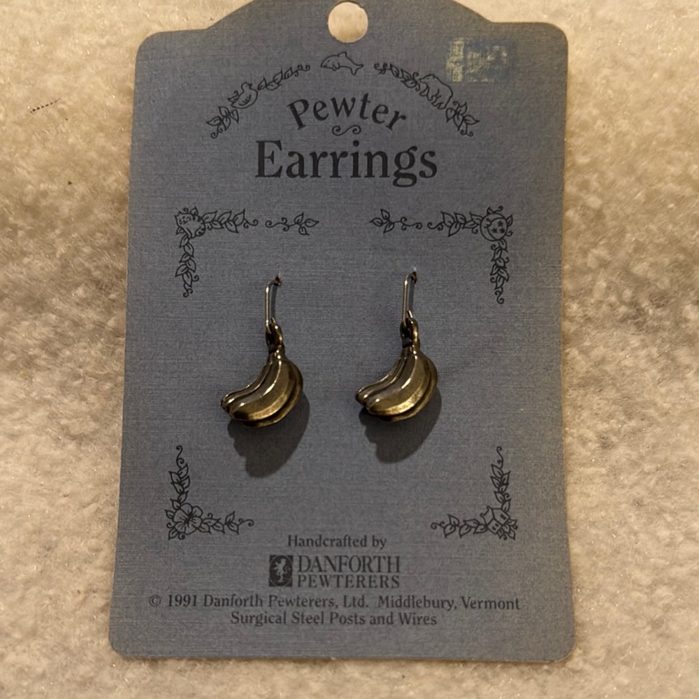 Banana Earrings - Silver